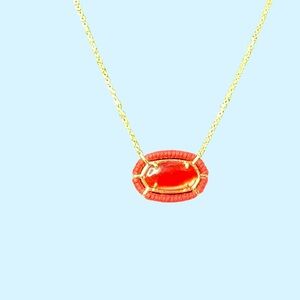 Kendra Scott Elegant Red Pendant Necklace